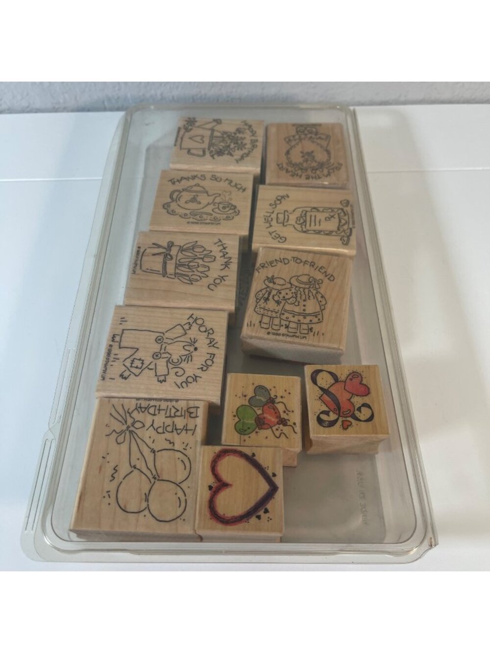 Stampin Up Wooden Mounted Rubber Stamp Set Assorted Designs Holidays & Occasions
